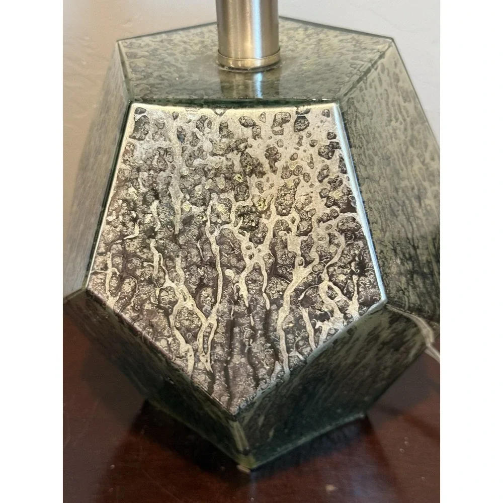 Glads Table Office Lamp metallic, silver, geometric 15